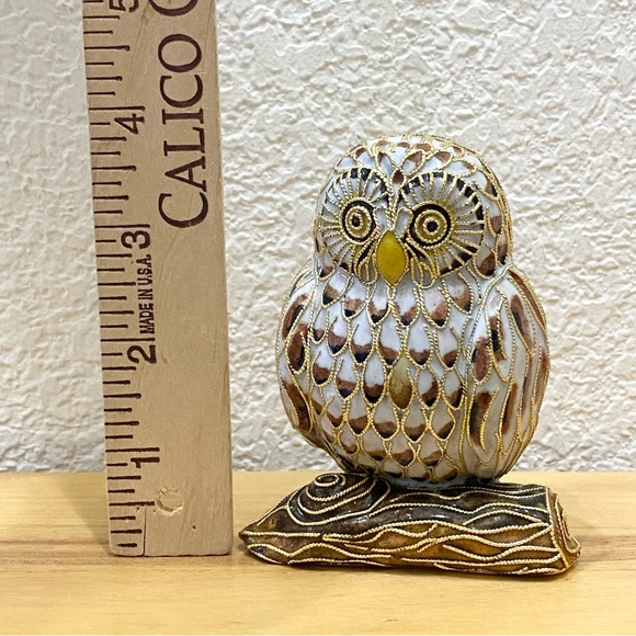 Vintage NYCO Nikki Yassaman Owl Faberge Enameled Art Figurine NOS - Picture 4 of 13